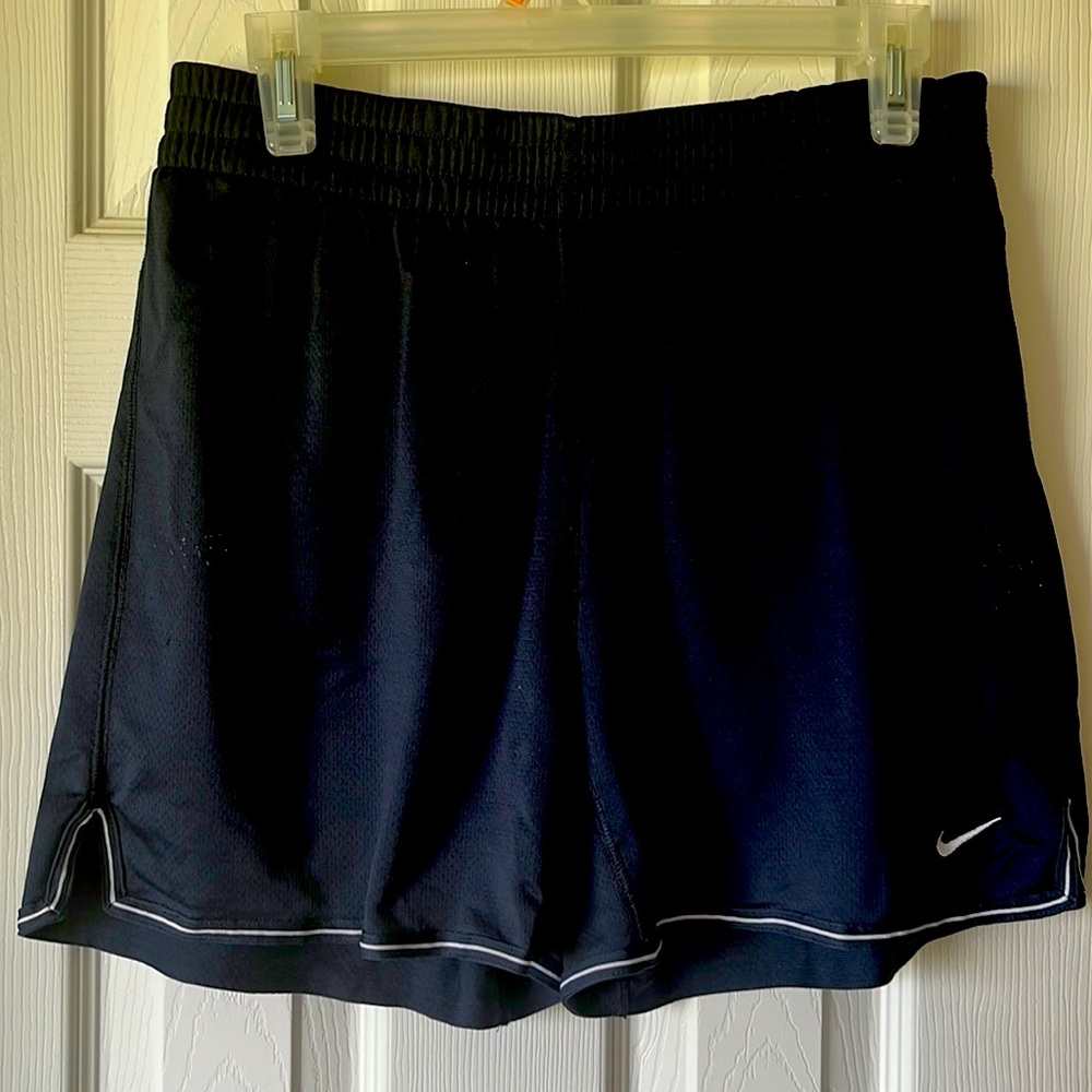 Nike Dri-Fit athletic shorts. Size medium, Navy blue. Slightly worn.